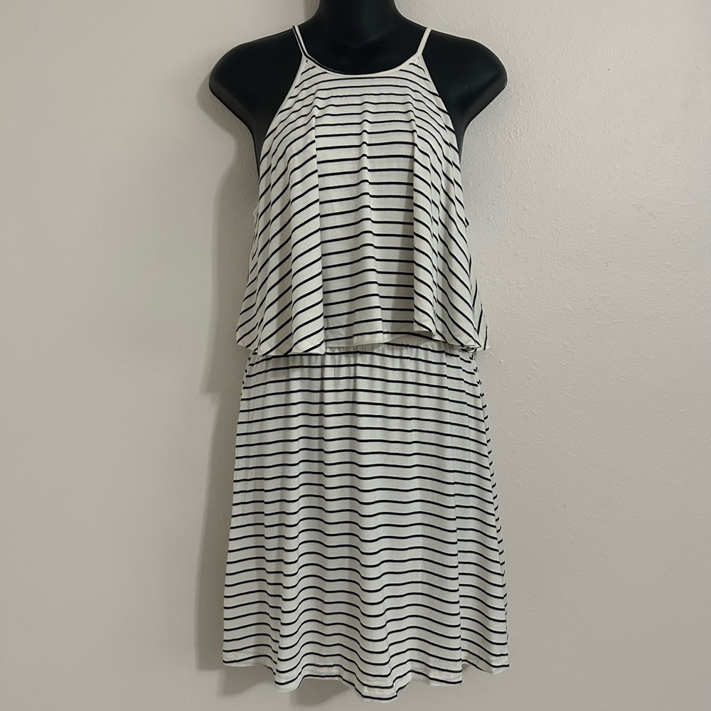 American Eagle Striped Flounce Dress